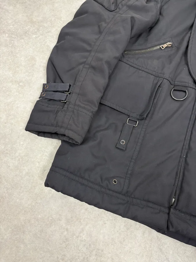 2000s Prada Black Hooded Parka Ski Jacket - Image 10