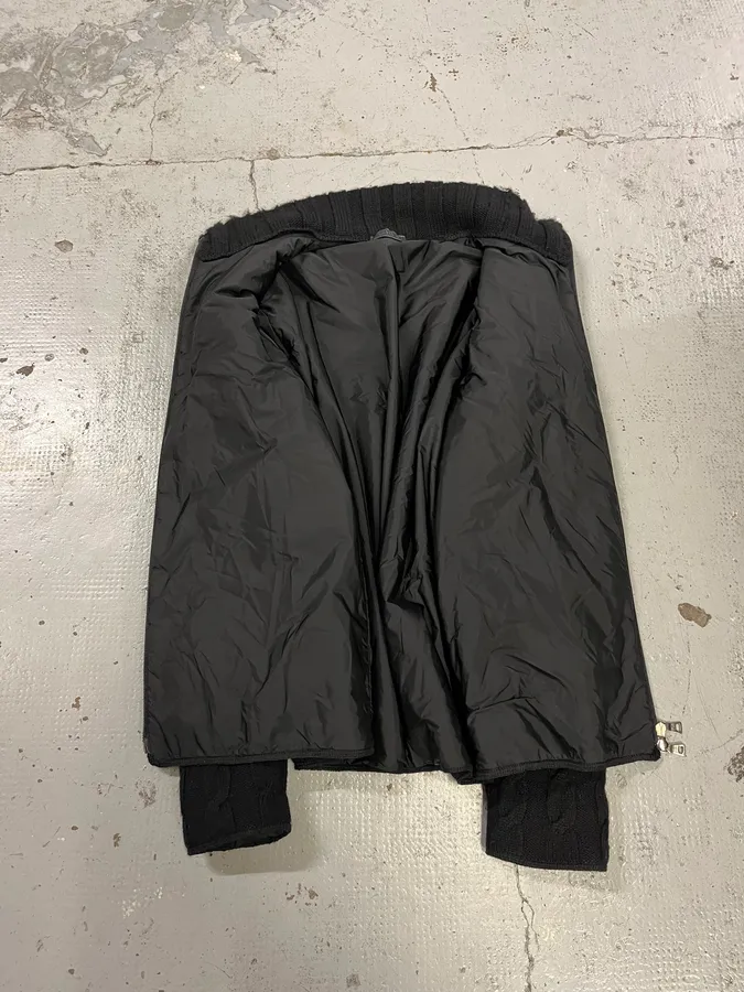 2000s Prada Black Knit Wool Jacket - Image 8