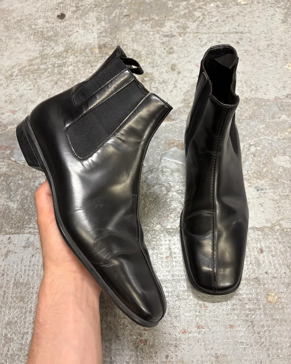 2000s Prada Black Leather Boots