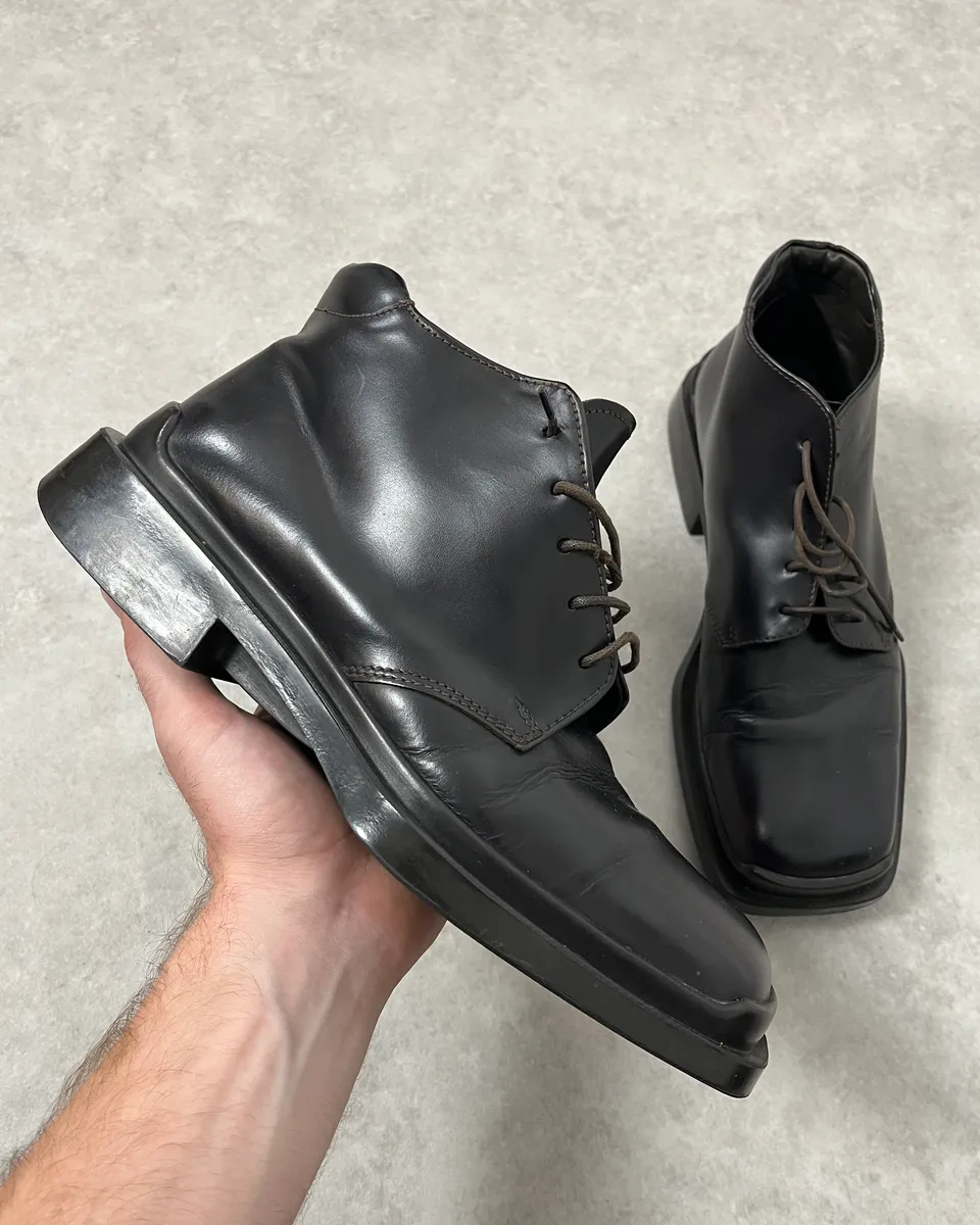 2000s Prada Black Leather Boots