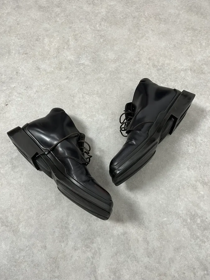 2000s Prada Black Leather Boots - Image 6