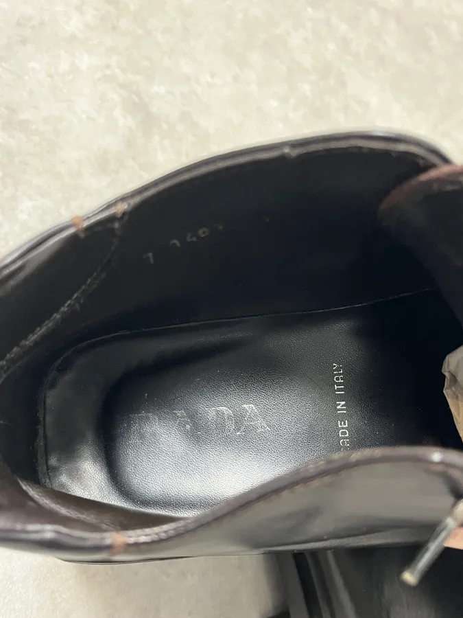 2000s Prada Black Leather Boots - Image 8