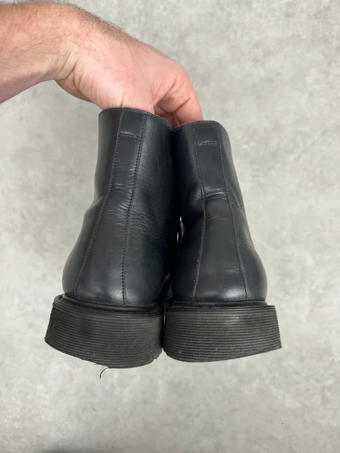 2000s Prada Black Leather Boots - Image 6