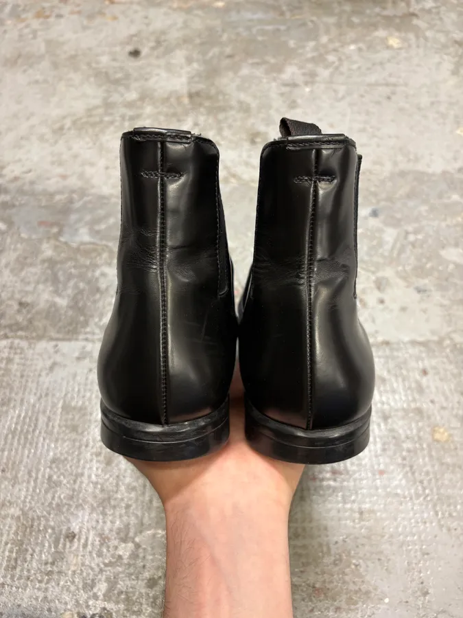 2000s Prada Black Leather Boots - Image 7