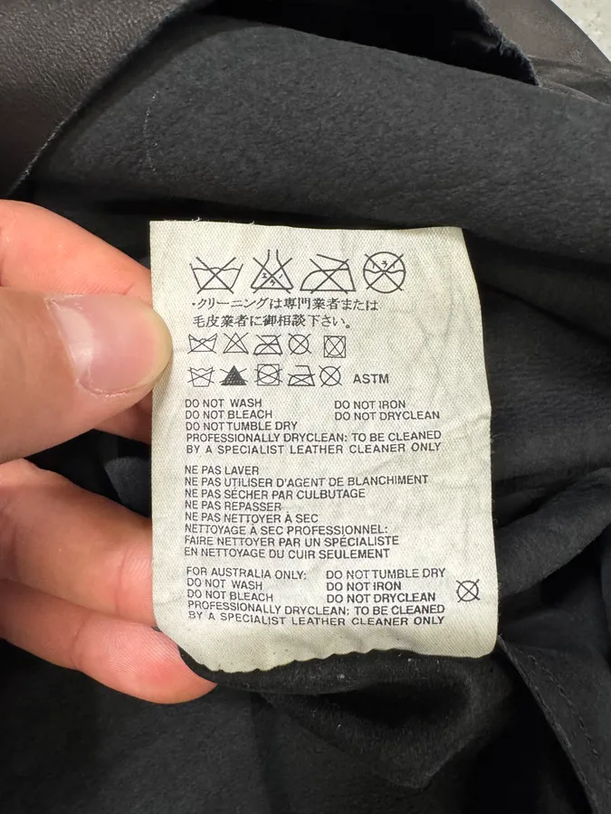2000s Prada Black Leather Buttoned Minimalist Jacket - Image 12