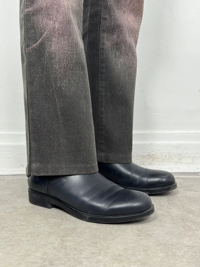 2000s Prada Black Leather Chelsea Boots - Image 3
