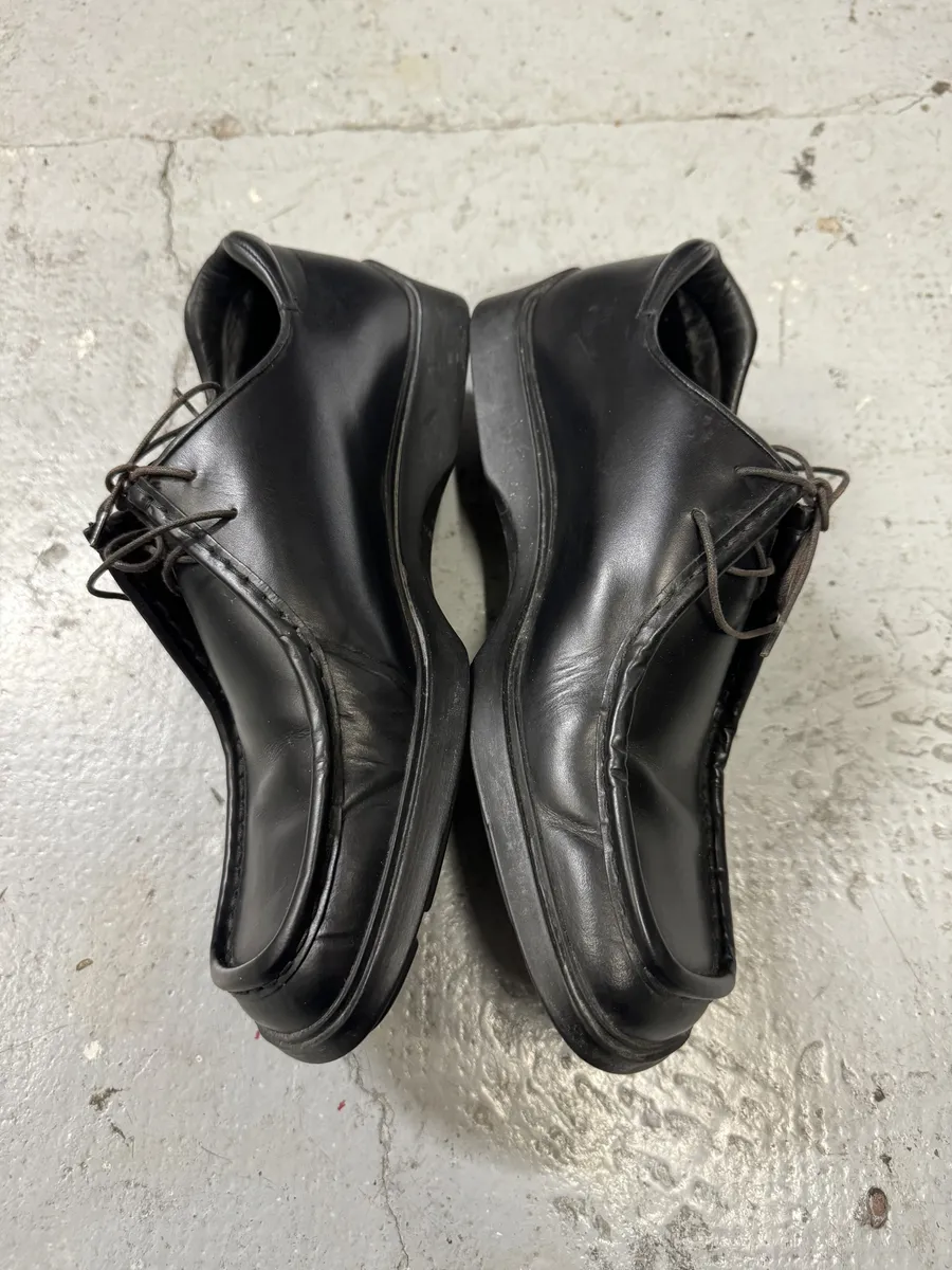 2000s Prada Black Leather Loafers - Image 2