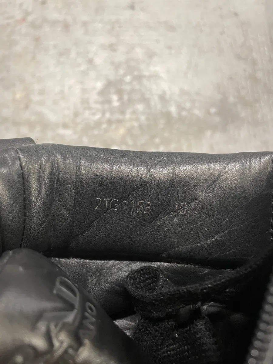 2000s Prada Black Leather Minimalist Combat Boots - Image 8