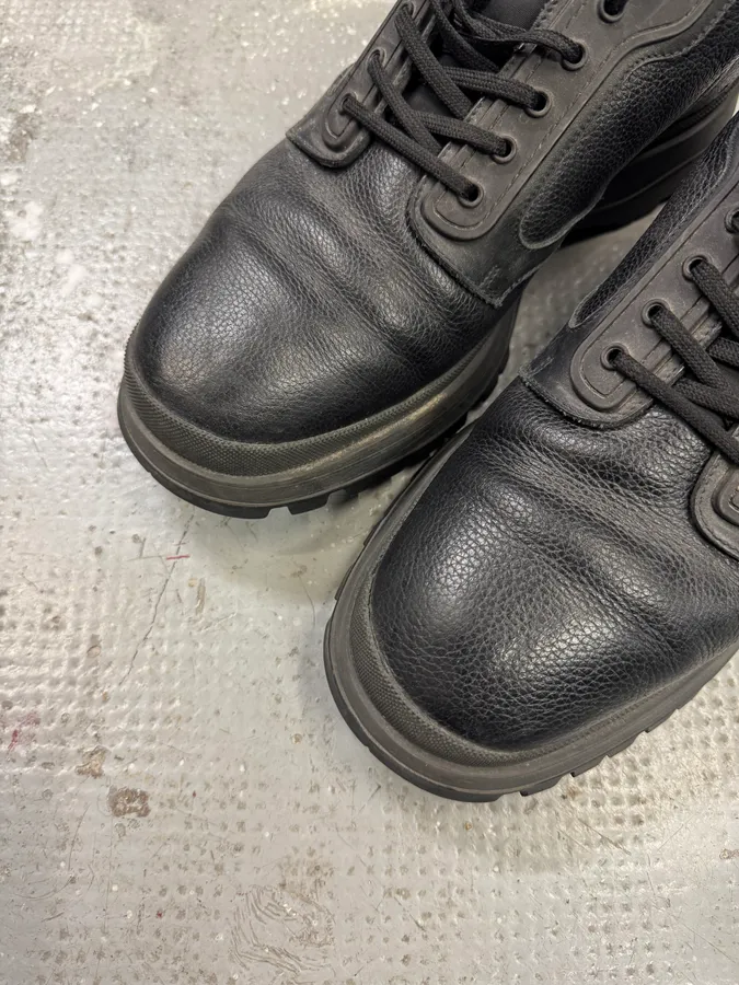 2000s Prada Black Leather Premium Archive Boots - Image 4