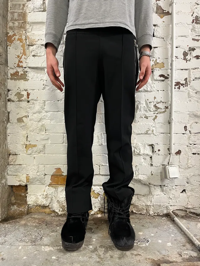 2000s Prada Black Linea Rossa Cozy Pants - Image 2