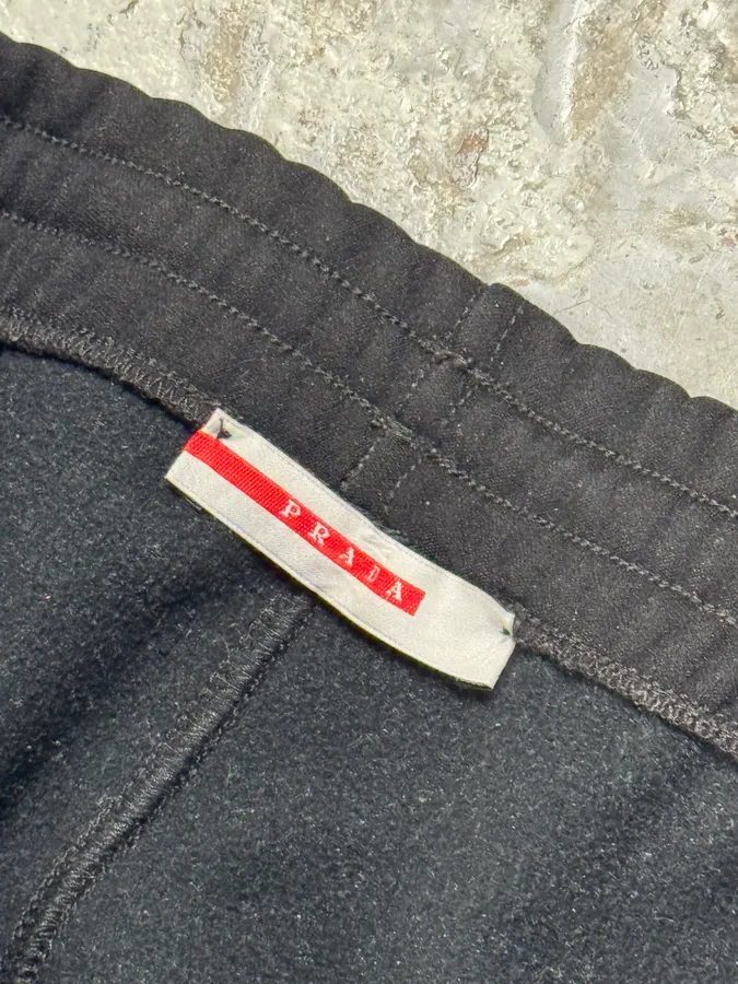 2000s Prada Black Linea Rossa Cozy Pants - Image 9