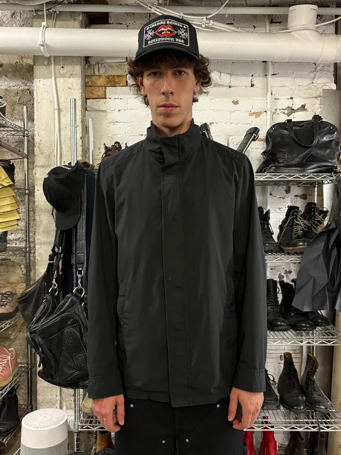2000s Prada Black Linea Rossa Rain Jacket - Image 2