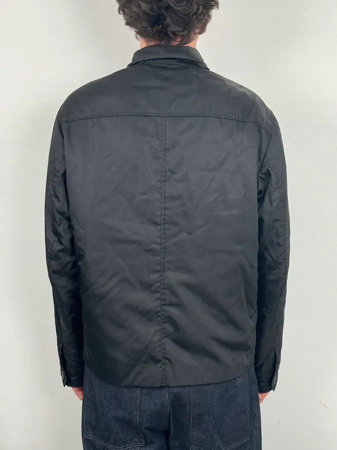 2000s Prada Black Minimal Nylon Bomber Jacket - Image 3