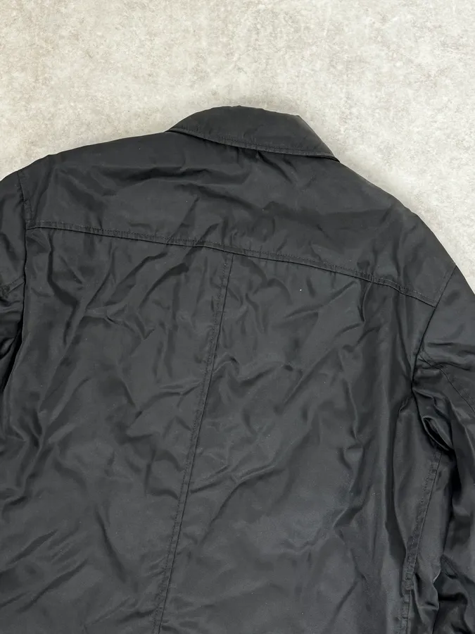 2000s Prada Black Minimal Nylon Bomber Jacket - Image 6
