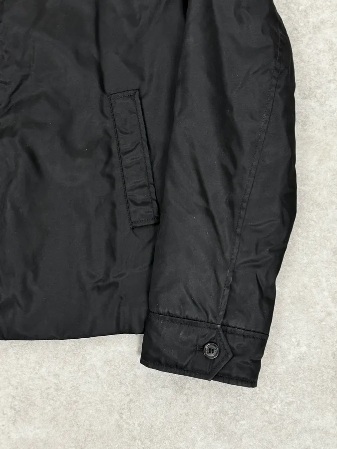 2000s Prada Black Minimal Nylon Bomber Jacket - Image 7
