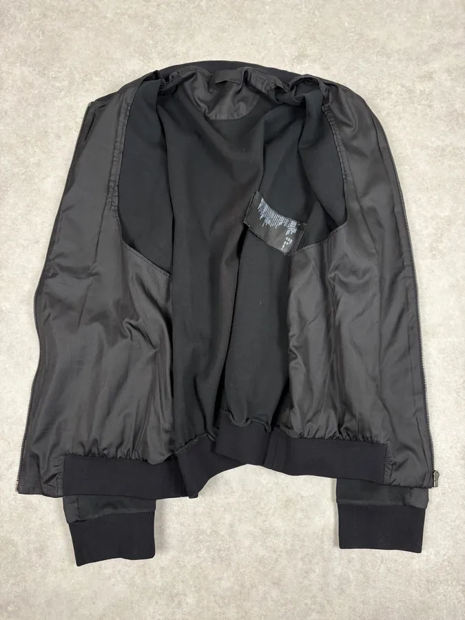 2000s Prada Black Minimalist Hybrid Zip-up Sweater - Image 8
