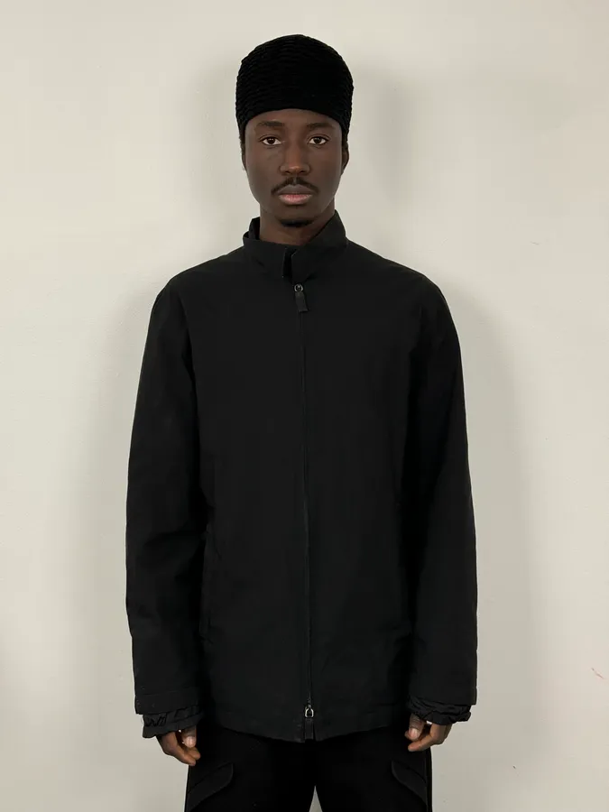 2000s Prada Black Minimalist Jacket - Image 2