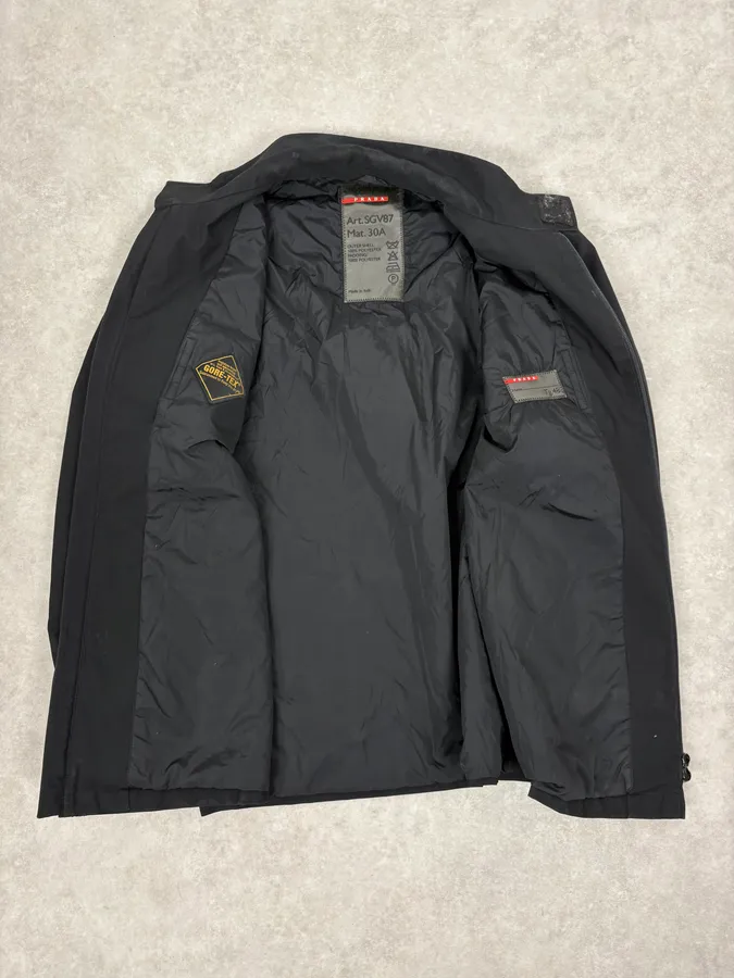 2000s Prada Black Minimalist Jacket - Image 7