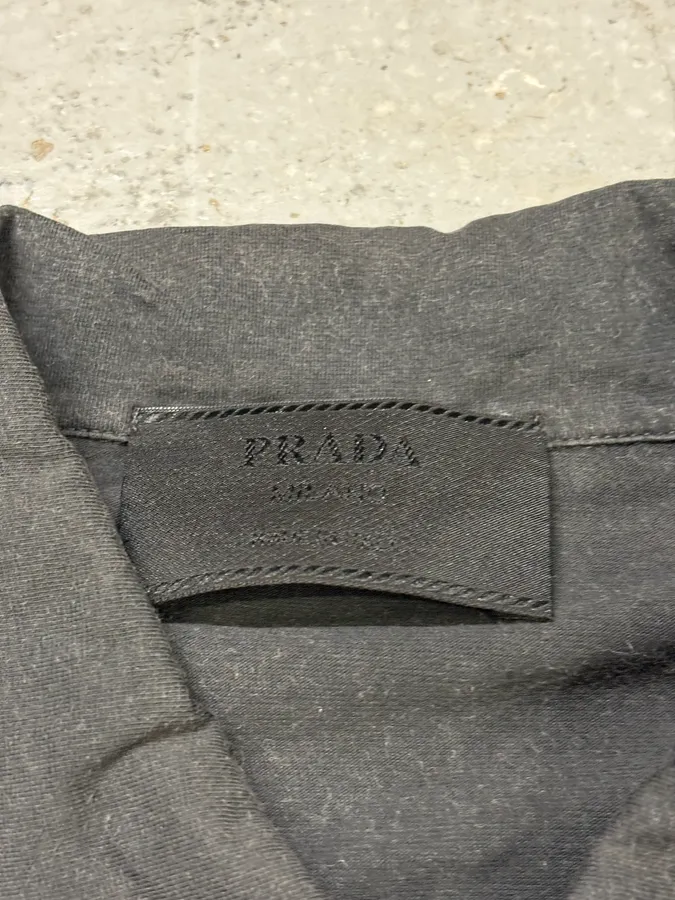2000s Prada Black Minimalist Shirt - Image 7