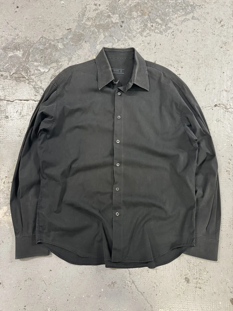 2000s Prada Black Minimalist Shirt - Image 4