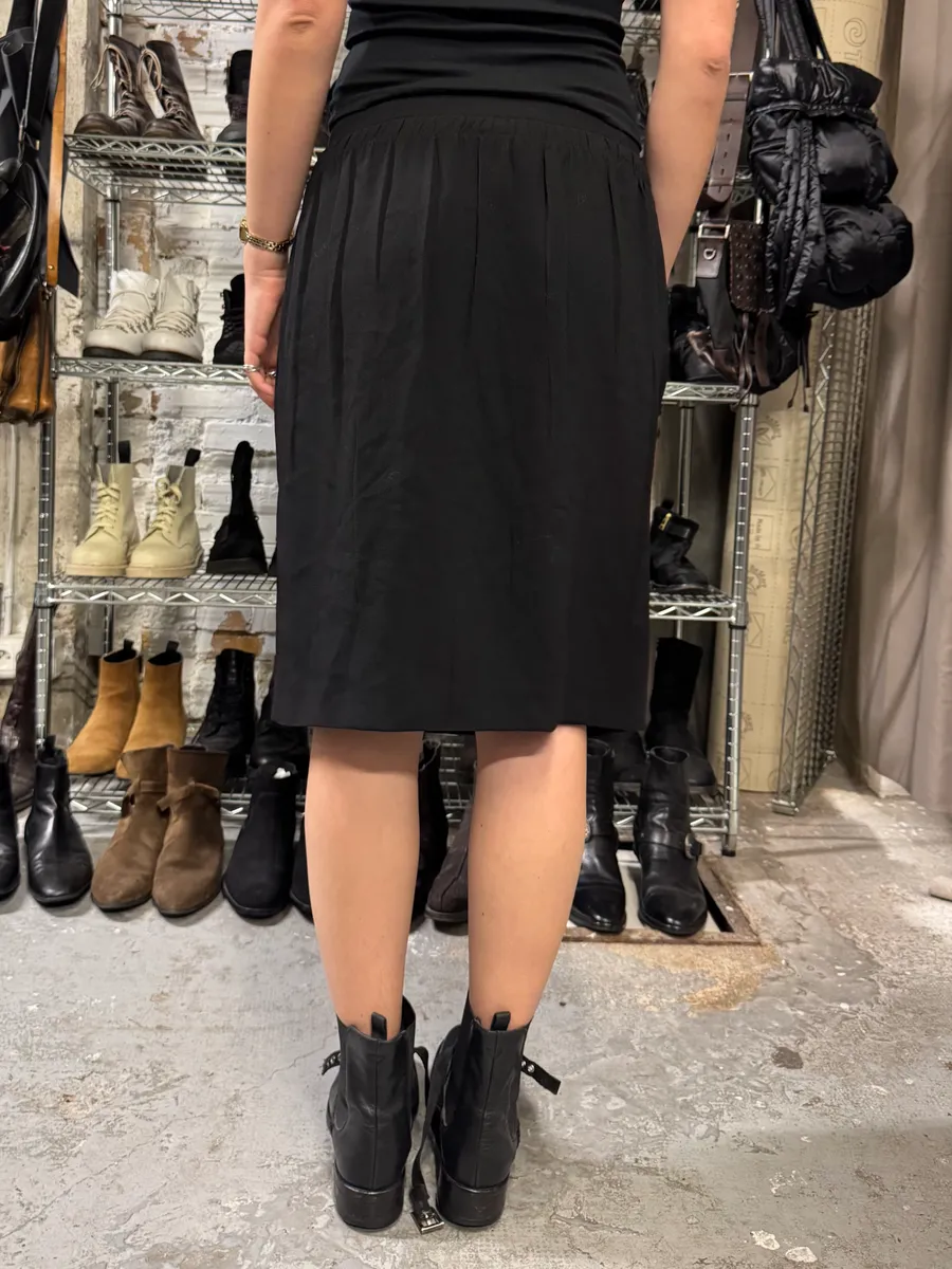 2000s Prada Black Minimalist Skirt - Image 2