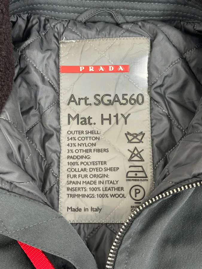 2000s Prada Black Nylon Bomber Jacket - Image 6