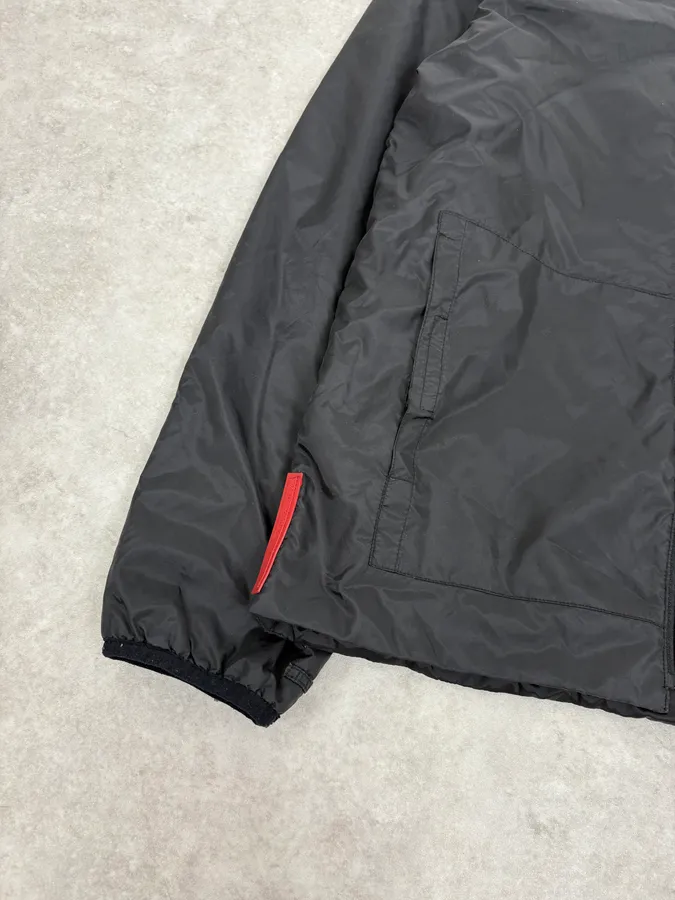 2000s Prada Black Nylon Bomber Jacket - Image 8