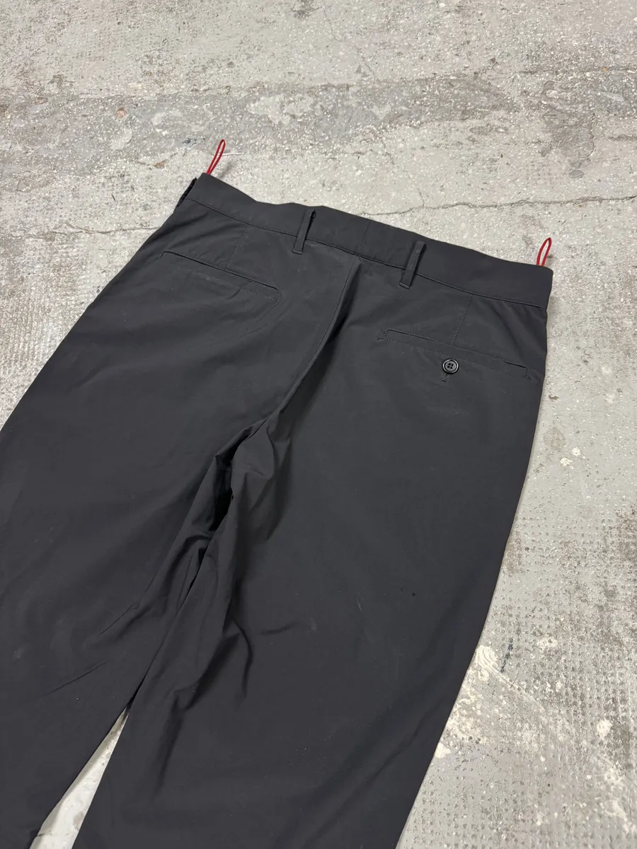2000s Prada Black Nylon Linea Rossa Side Zips Pants - Image 7