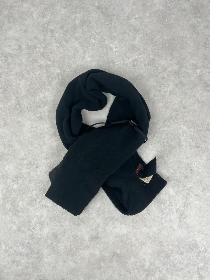2000s Prada Black Nylon Warm Scarf - Image 3