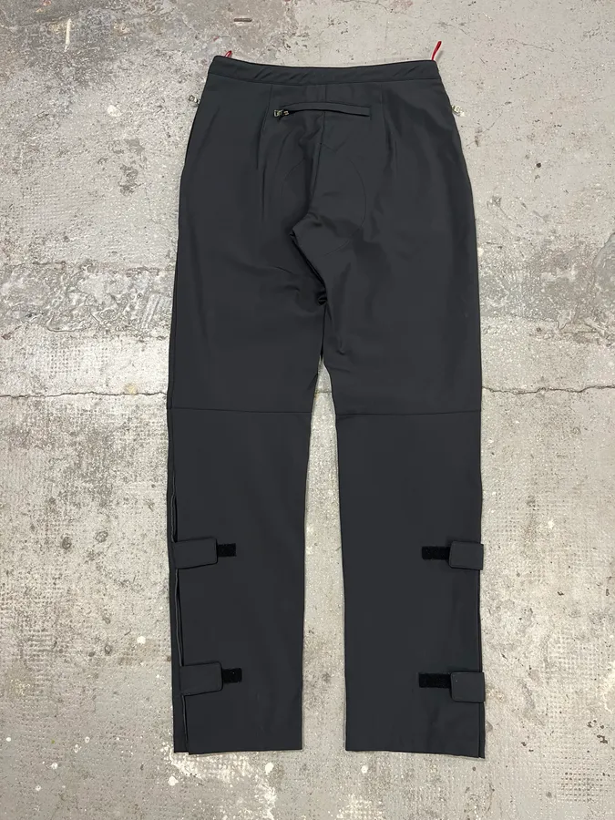 2000s Prada Black Padded Linea Rossa Sport Pants - Image 3