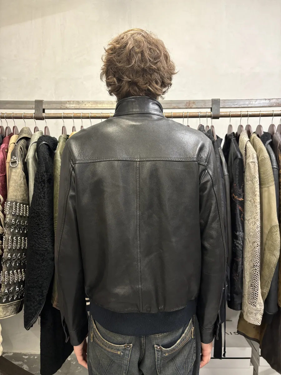 2000s Prada Black Pure Premium Lamb Leather Jacket - Image 4