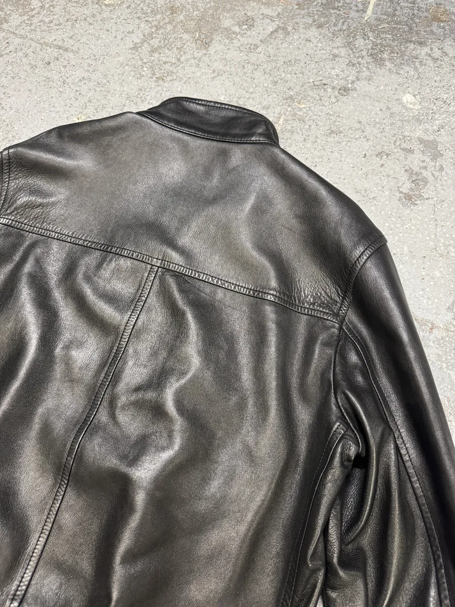 2000s Prada Black Pure Premium Lamb Leather Jacket - Image 5