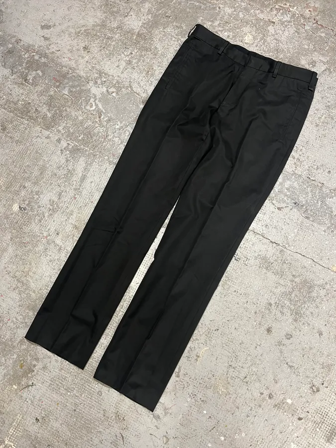 2000s Prada Black Soft Tailored Pants - Image 4