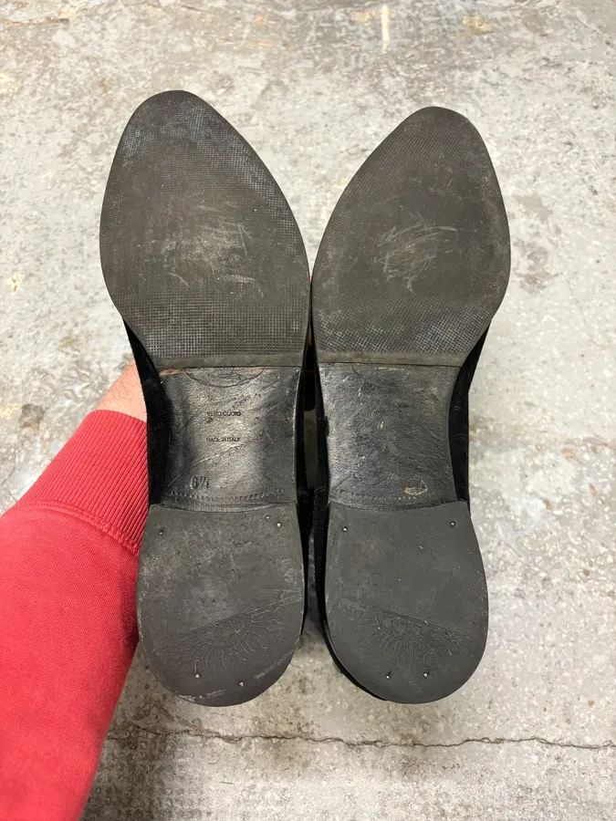 2000s Prada Black Suede Leather Chelsea Boots - Image 8