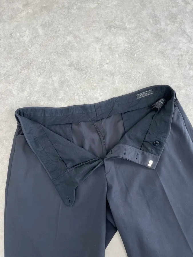2000s Prada Black Tailored Pants - Image 8