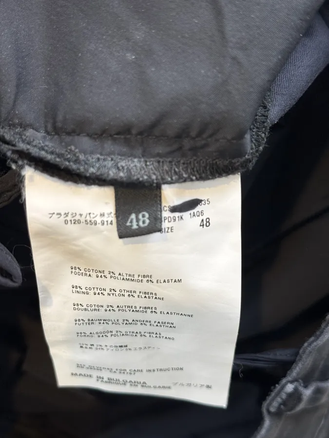 2000s Prada Black Waxed Pants - Image 11