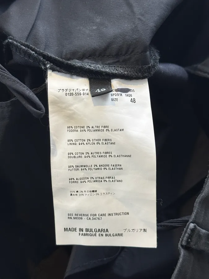 2000s Prada Black Waxed Pants - Image 12