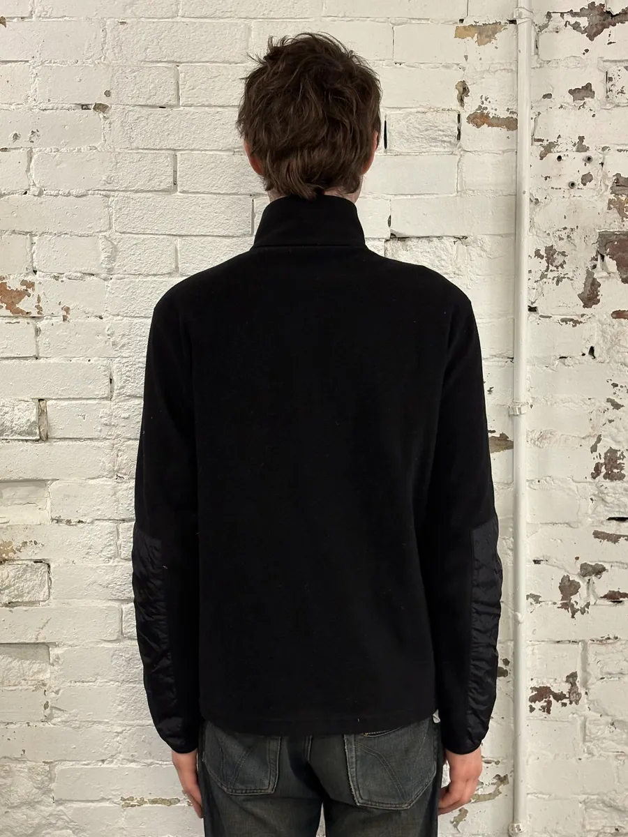 2000s Prada Black Wool & Nylon Fleece Hybrid Jacket - Image 3