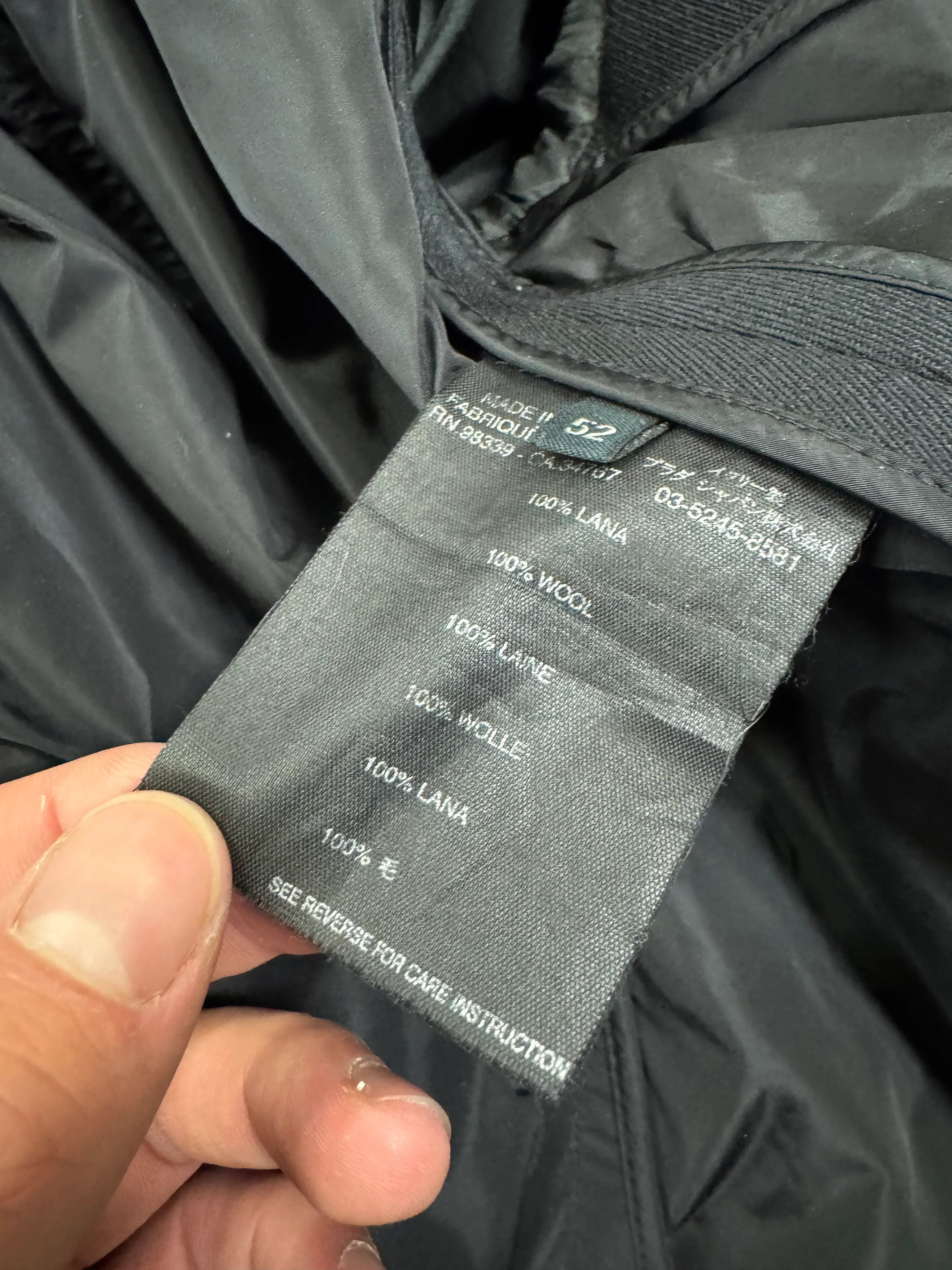 2000s Prada Black Wool Trench Coat - Image 9