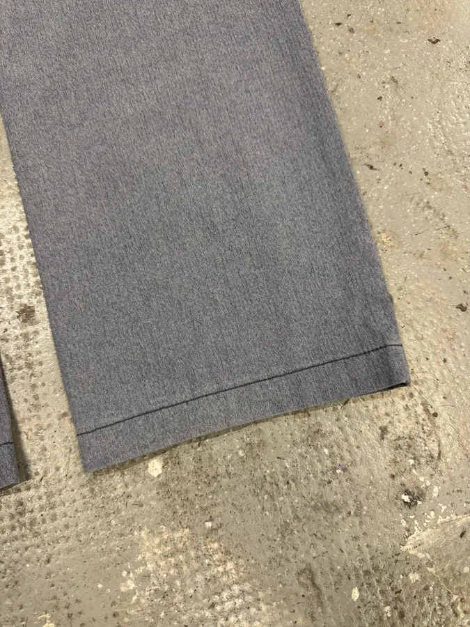 2000s Prada Blue Grey Minimalist Straight Pants - Image 10