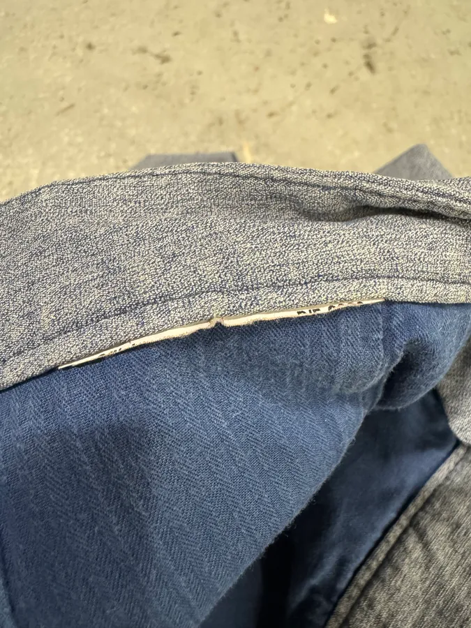 2000s Prada Blue Grey Minimalist Straight Pants - Image 9