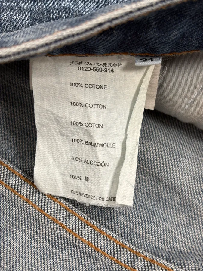 2000s Prada Blue Regular Denim Jeans - Image 14