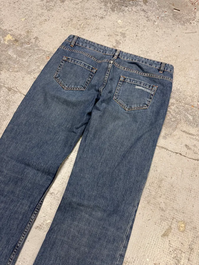 2000s Prada Blue Straight Denim Jeans - Image 6