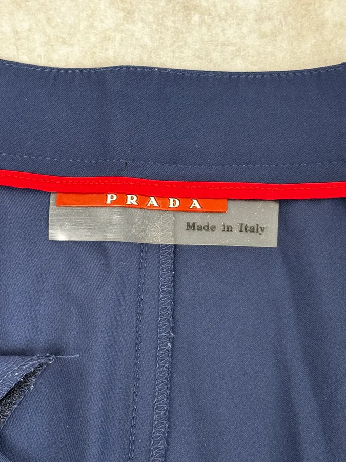 2000s Prada Blue Technical Nylon Pants - Image 10