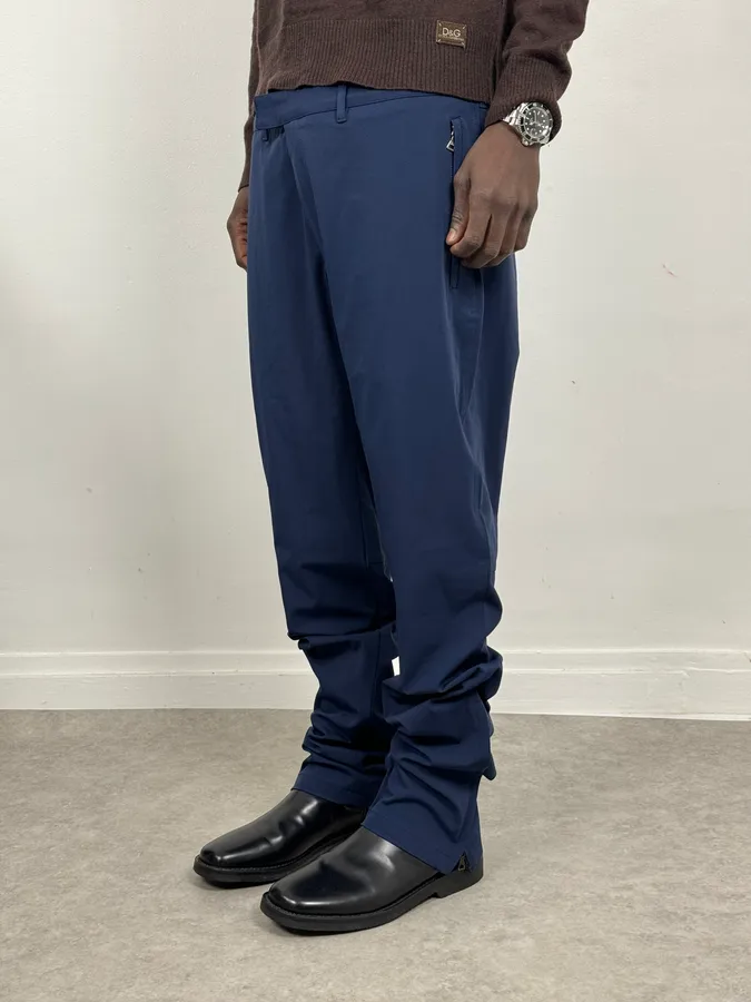 2000s Prada Blue Technical Nylon Pants - Image 3