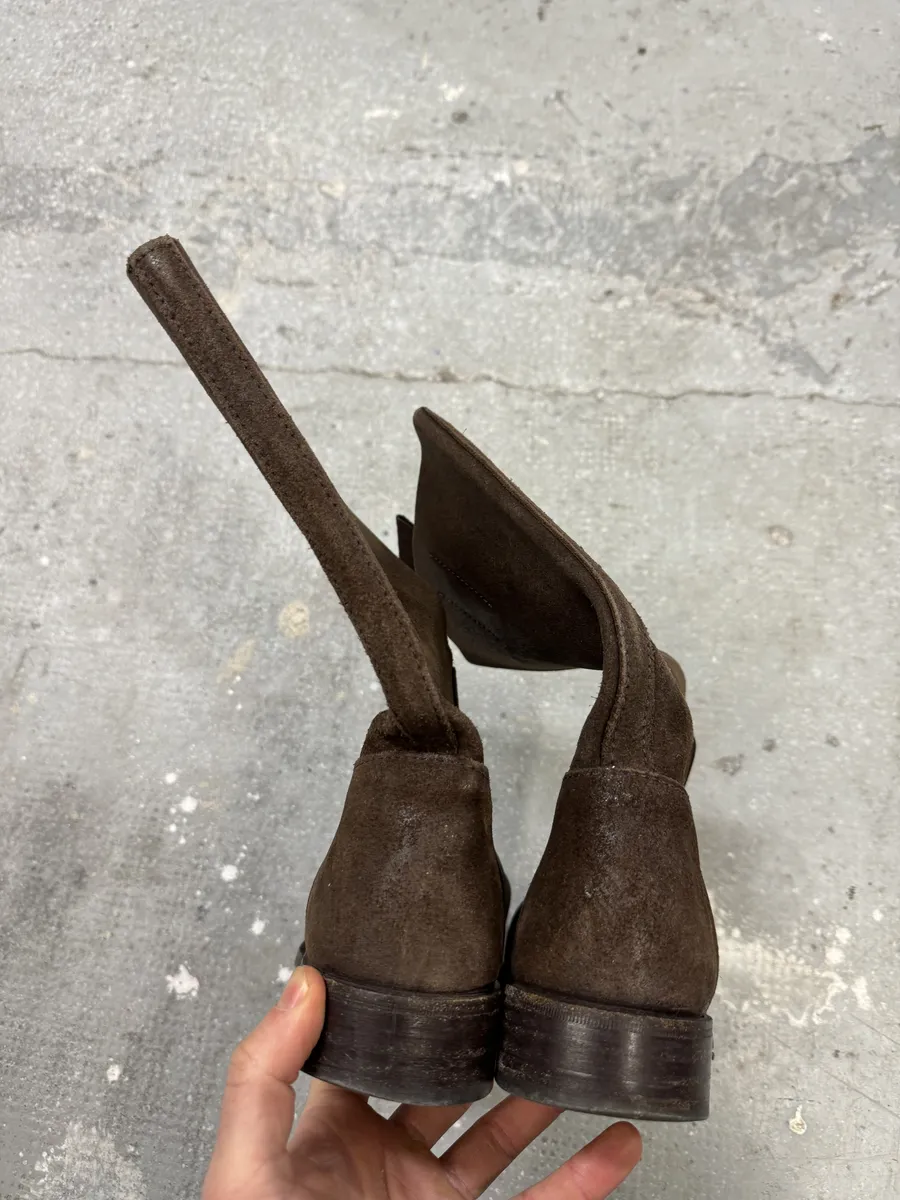 2000s Prada Brown Archive Leather Ankle Boots - Image 7