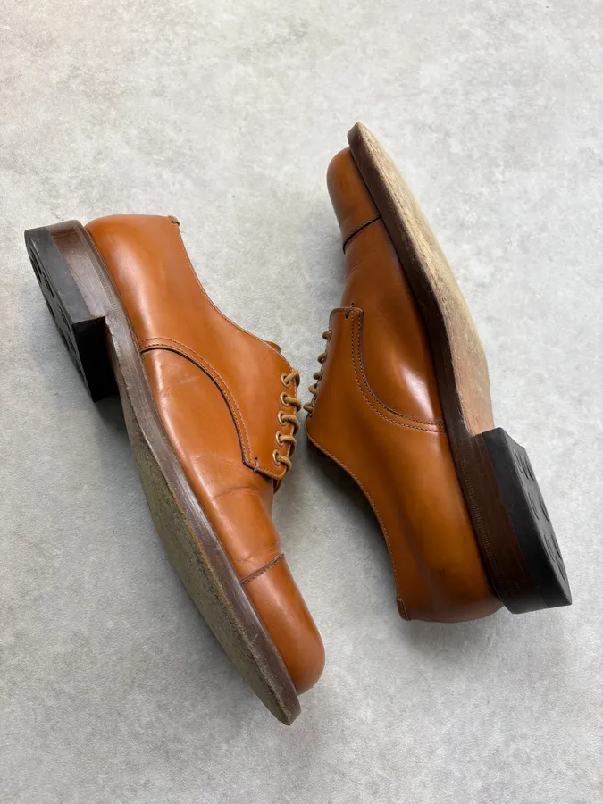 2000s Prada Brown Classy Leather Derbys - Image 6