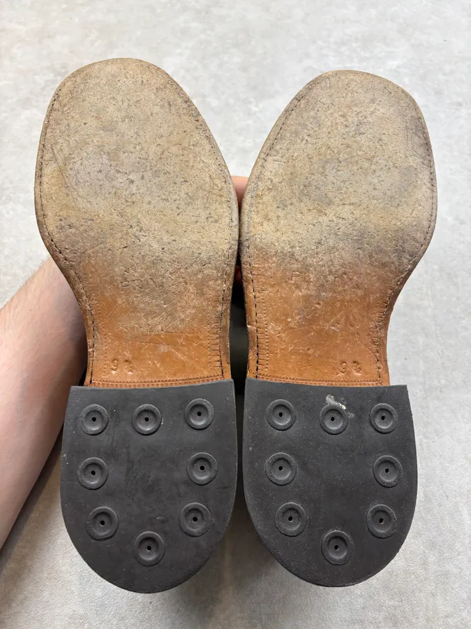 2000s Prada Brown Classy Leather Derbys - Image 8