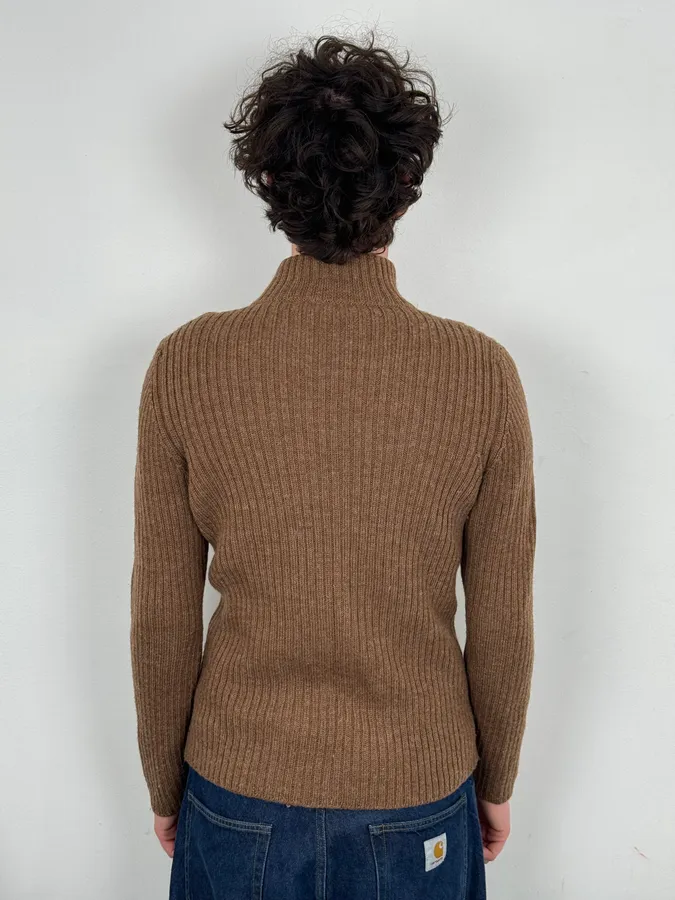 2000s Prada Brown Cozy Zip-up Sweater - Image 3