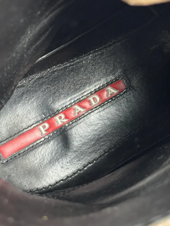 2000s Prada Brown Hybrid Suede Leather Hiking Boots - Image 9